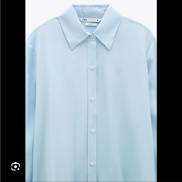 ZARA 100% SILK BLOUSE - Picture 2 of 8